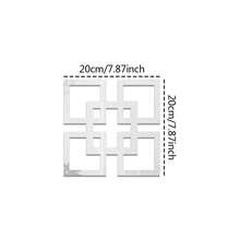 4 piezas Pegatinas decorativas de pared de arte DIY con efecto de espejo acrílico para sala de estar, comedor, dormitorio - Multicolor - Ver 7