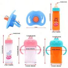 Newborn Baby Magical Milk Bottle Set, Includes 1 Milk Bottle, 1 Juice Bottle, 1 Toy Pacifier, Doll Accessories, With Disappearing Milk And Juice Effects, Best Holiday/Birthday Gift (Colors & Others Random),Baby Alive,Baby Doll Carrier,Doll Accessories Doll - Multicolor - View 7