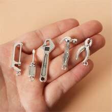 9-Pack Miniature Wooden Toolbox For Dollhouses, Miniature Props, Alloy Repair Accessories, Wrenches, Axes, Hammers - Multicolor - View 4