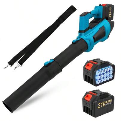 Leaf Blower Cordless, Garden Blower, 5 Speed Mode + Turbo Mode, 2 Blow Tubes, Handheld Blower For Cleaning Leaf, Dust, Snow