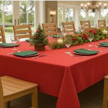 Oxford Slub Tablecloth, 5 Meters, Plain, For Events And Decoration - 紅色 - 查看 7