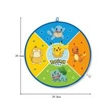 pokemon 飞镖靶粘球玩具，室内粘球飞镖靶，室外吸盘球，派对用品，卡通主题飞镖游戏飞镖靶套装（含6个粘球） - 彩色 - 查看 3
