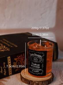 1pc Large Candle, Have You Ever Thought Of Using Candles To Make Cozy Moments More Enjoyable? If It's A Scented Candle, You'll Be Pleasantly Surprised And Won't Want To Let Go. This Candle Is Inspired By Whiskey, Making It Extra Special. (Free Sticker Included)