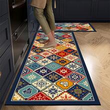 1pc Silicone Kitchen Mat, Pixel Geometric Pattern, Anti-Fatigue, Soft & Comfortable, Anti-Slip & Anti-Fall, Quick Drying, Durable, Suitable For Kitchen, Dining Room, Entrance, Laundry Room, Hallway, Bathroom, Study Room, Etc. - Multicolor - View 4
