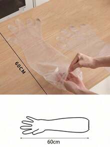 20/100片装一次性腿套，透明塑料足套，保湿、防裂、防冻伤，防水腿套，足部和腿部护理，美容院专用73厘米腿部保湿足套，手部护理工具，足部和腿部护理工具 - 白色 - 查看 7