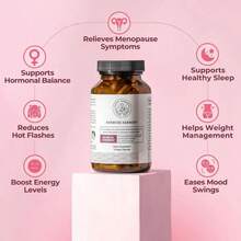 Miriyalyad Happy Mammoth Meno Daily Menopause Vitamins & Supplements For Women (*Not Hormone Harmony), Boost Metabolism, Healthy Skin, Hair And Nails, Hot Flash, Mood Support, 72 Caps[Free Shipping ] - 2PCS - 查看 4