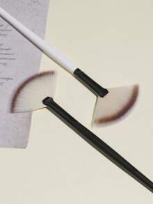 3/1 Pieces Facial Fan Mask Brushes, Soft Facial Applicator Brushes Tools For Peel Glycolic Makeup For Mud Cream(Champagne) - Multicolor - View 8