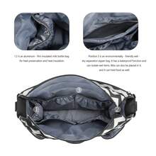 1pc Classic Waterproof Diaper Bag For Outdoor Mommy & Baby Travel, Multi-Pocket Mommy Bag - Multicolor - View 6