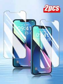 Bộ 2 miếng dán màn hình cường lực độ phân giải cao, độ cứng 9H, hiển thị hình ảnh sắc nét 1:1, chống trầy xước, chống vỡ, bền bỉ, tương thích với iPhone 16/16 Pro/15/15 Pro Max/13/14 Pro Max/17/8plus/11/12/Xr/X/XS/17/17 Air/17 Pro/17 Pro Max/17e Series - Trong sáng - Xem 14