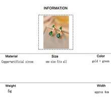 Áo khoác bông tai trang trí hình giọt nước Rhinestone - Màu xanh lá cây đậm - Xem 9