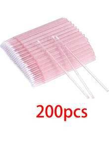 100pcs/Pack Micro Eyelash Brushes - Black Micro Mascara Wands - Disposable Micro Brushes - Micro Eyelash Lift Brushes - Ultra Fine Fiber Lash Brushes, Suitable For Eyelashes, Eyebrows, Eyeshadow, Can Be Used As Spiral Brushes.,Giveaways - Pink - View 16