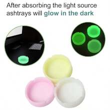 1 pièce Mini cendrier en silicone, compact et élégant pour l'intérieur, mignon et portable, léger, accessoire pour cigare, porte-cigarette, convient pour la terrasse extérieure, le bureau, la voiture, la maison - Rose bonbon - Voir 4