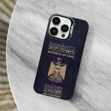 Funda de silicona mate negra con la bandera de  para 15, 14, 13, 11, MAX, 12, 16, 17, Pro - Z6 - Ver 10