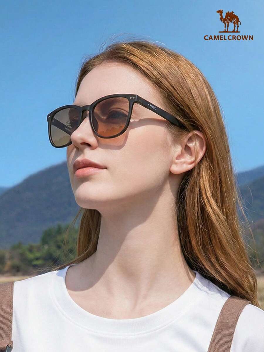 CAMEL CROWN 女士户外偏光可折叠防紫外线眼镜 - 冰椰棕 - 查看 1