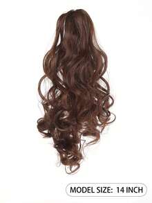 女士梨形卷发假发，大号夹式马尾辫，新款，自然波浪卷发，耐热合成发，适合日常佩戴，日常发型，假发马尾辫。 - 彩色 - 查看 5