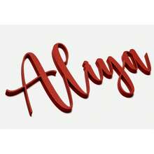 1 pieza Placa personalizada, Placa con nombre de letra personalizada, Placa con nombre para habitación de niños/Placa para evento/Oficina/Señal de dirección para sala de actividades, Impresa en 3D en múltiples tipos de letra, Adecuada para decoración del hogar/Navidad/Año Nuevo/Día de San Valentín, Guía interior y exterior - Multicolor - Ver 9