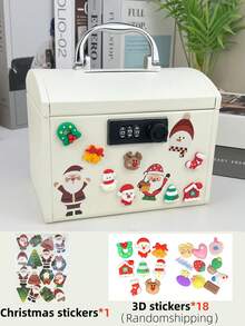 1pc Electronic Lock Safe Box With Password, Size: 7 X 5.5 X 5.1 Inches, Can Be Used As Cash Box For Convenient Saving, 3 Color Options, Fun Gift, Password Gift Box, Comes With 3D Stickers, Safe Budget And Saving Solution - Multicolor - View 15