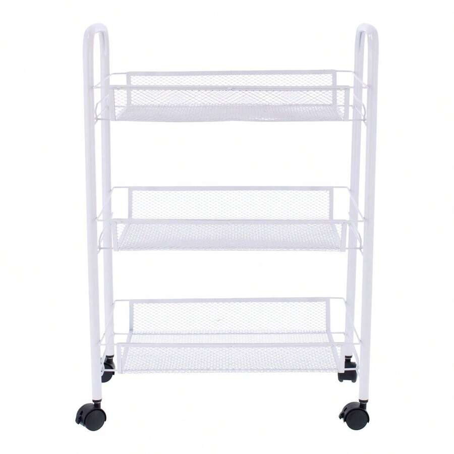 Carrito organizador de metal blanco 12137 DECO HOGAR - Blanco - Ver 1
