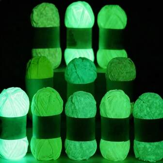 50g Fluorescent Specialty Yarn, Handmade Glow-In-The-Dark Craft Yarn For DIY Dolls And Figurines