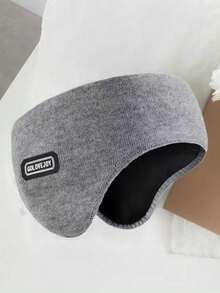 2个纯色针织耳罩，男女通用户外运动骑行防风保暖带衬里耳罩 - 彩色 - 查看 11