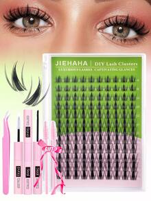 120 piezas Grupos de pestañas de hada estilo manga C Curl, mezcla de 8-16mm, pestañas naturales y suaves, pestañas postizas individuales DIY fáciles de usar y reutilizables para maquillaje diario - Multicolor - Ver 15