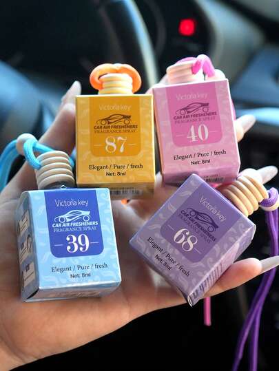 8ML Victoria Key Car Diffuser Pendant, Deodorizing, Digital Fragrance Spray, Long-Lasting Fragrance Car Parts Air Freshener Suitable For Cars, Wardrobes, Bathrooms, Bedrooms. Father's Day Gift, The Perfect Present For Family And Friends!
