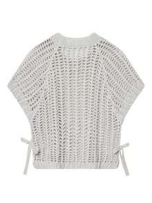 Pullover Knit Cropped Women's Sweater Tops Summer Female Crop Knitwears Short -Sleeved Elegant Knitted Top Fashion Ladies Sweater Autumn Outfits Women Winter Tops - Grey - View 7