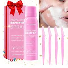 JAYSUING 1pc 100ml Hair Identification Spray, New Upgrade, Suitable For Shaving, Skin Care, Makeup And Hair Removal For Men And Women - Facial Hair Identification Spray With Razor (1 Bottle + 4 Razors) [Care] [Travel Size] [Hair Removal Set] [Halloween] [Christmas] - Pink - View 3