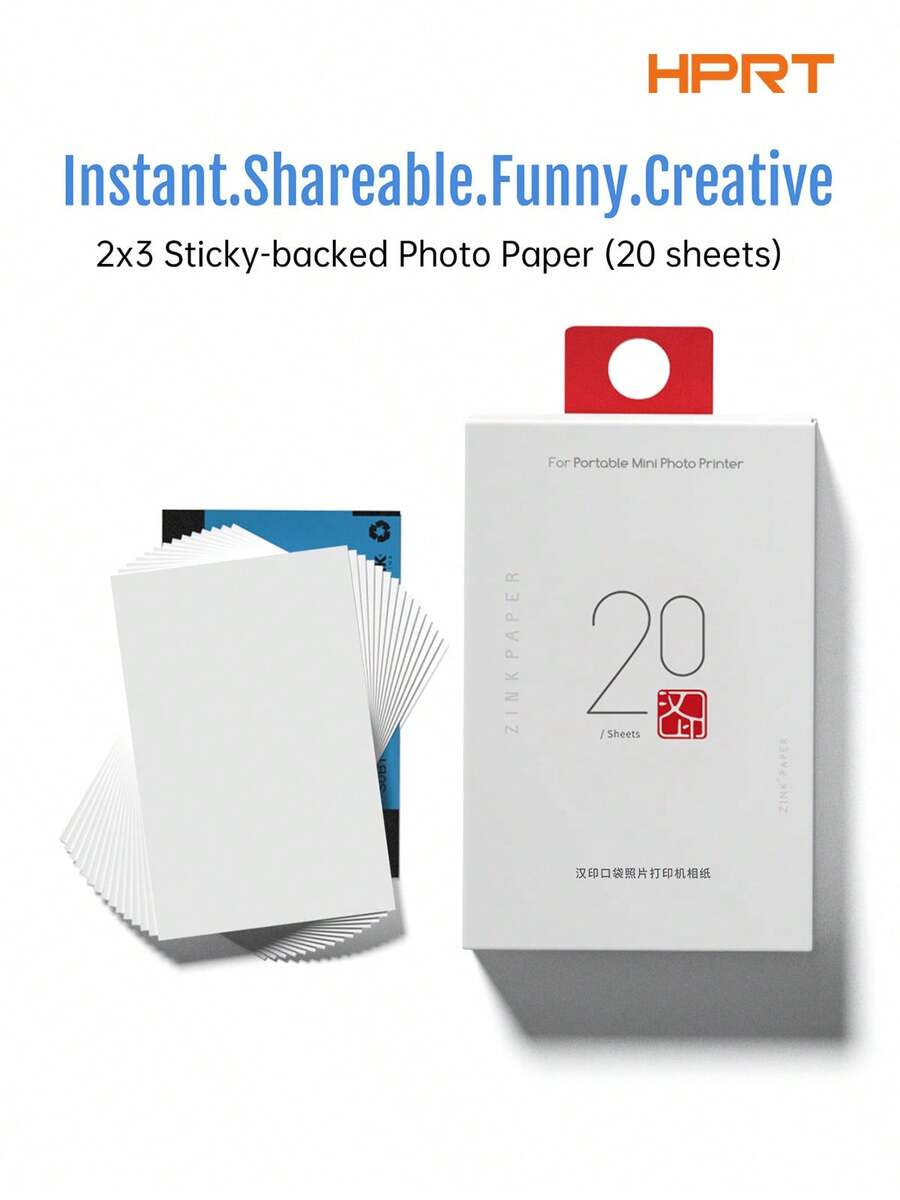 HPRT MT53 Premium Photo Paper Set - Water-Resistant, Waterproof, Quick-Drying - Ideal For Scrapbooking And DIY Projects