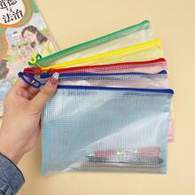 Extra Large Grid Waterproof Zipper File Bag - A3/A4/A5/A6 Transparent Student And Professional File Organizer, Perfect For Storing Paper And Materials. - Multicolor - View 18