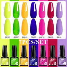 Mtssii 7色凝胶指甲油套装，裸色、粉色、棕色、红色，UV/LED可浸泡凝胶，四季皆宜，沙龙级持久美甲套装，美甲沙龙及居家必备美甲用品，女士礼品。 - 彩色 - 查看 18
