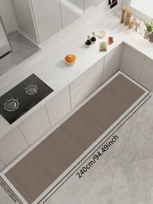 1 Stück Vintage amerikanischer Stil geometrisches Patchwork Muster Silikon Badezimmermatte, bestehend aus Stoffoberfläche, Schaumstoffmittellage und Gummiboden, geeignet für Küche, 3,5 mm dick, Retro Patchwork Design in Grau, Braun und Weiß Tönen