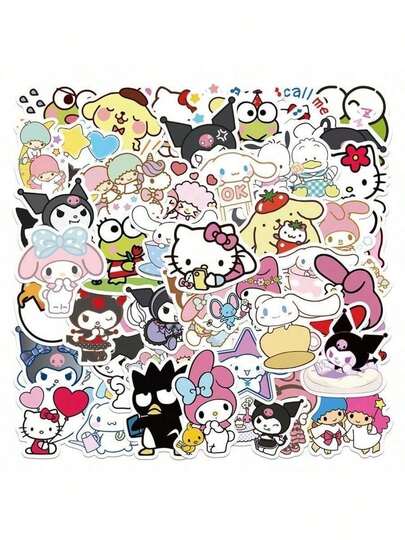 Sanrio 100 Parça/Set Yapışkanlı Sevimli Kawaii Çıkartmalar Su Geçirmez Vinil Animasyon Çıkartmaları Komik Kedi Çizgi Film Çıkartmaları Dizüstü Bilgisayar Dekorasyonu Su Geçirmez Çıkartmalar Hello Kitty, Kuromis, Cinnamorolls, My Melodys, Pochaccos, Pom Pom, Purins (Bazı Parçalar Rastgele Olabilir) Noel, Noel Hediyeleri, Oyunlar, Noel Süslemeleri, Noel Baba Hediyeleri, Erkekler İçin Hediyeler, Stres Giderici Oyuncaklar, Oyunlar, Parti Oyunları, Anime Figürleri, Minyatür Nesneler, Gadget'lar