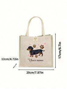 定制亚麻手提袋，旅行必备，女士单肩包，女士手提包，纯色女士包，适合旅行、购物、DIY，生日礼物，情人节礼物，送给女友/男友的礼物，母亲节礼物，父亲节礼物，万圣节礼物，圣诞节礼物，大容量，可折叠，轻便，时尚，简约，百搭，都市休闲风格，最佳教师节礼物 - 彩色 - 查看 9