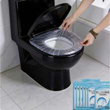 1/5/10pcs Thick Waterproof Toilet Seat Covers, Portable Bathroom Toilet Seat Cushion For Travel/Camping, PE Material Toilet Seat Pad, All-Season Toilet Cover, Waterproof Zipper Toilet Seat Pad - Multicolor - View 9