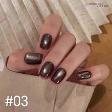 10毫升/瓶 2025秋冬新款热销美白黑色指甲油，含闪粉、黑色水钻、玻璃珠、磁性、水晶猫眼凝胶指甲油，白色指甲油，法式美甲，圣诞美甲 - 彩色 - 查看 22