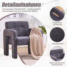 Living Room Chairs - Grey - View 3