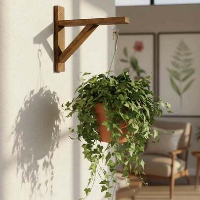 2 Suporte D Plantas Pendurar Vaso Parede Gancho Mão Francesa