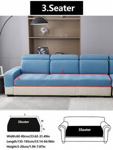 1件装弹力加厚舒适羊羔绒沙发套，防滑全覆盖沙发座套，四季皆宜，加厚面料沙发套，可机洗，防尘，宠物友好，装饰性沙发毯，可调节尺寸，适用于转角沙发，也适用于卧室、办公室、客厅组合式沙发和L型沙发，1/2/3/4人座。 - 藍色 - 查看 13