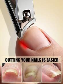 ANDVICTORY 1pc Nail Clipper Slanted Curved Blade Toe Nail Clippers For Ingrown Toenails Fingernail Stainless Steel Toenail Cutter Angled Nail Clippers