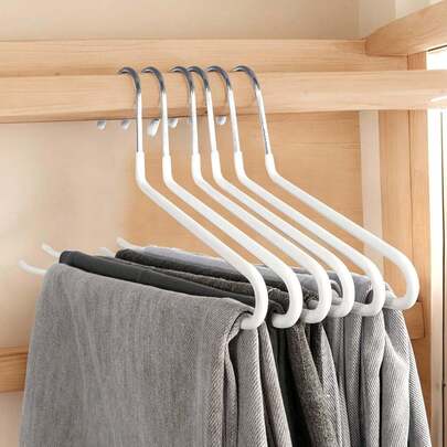 50/30/20/10 Reverse Goose Leg Opening Jeans Hanger, Heavy Duty, Non-Slip, Suitable For Closet Use, Elastic Hanger, Space Saving, Metal Trouser Leg Hanger, Standard Hanger, Organizing And Storage.