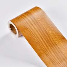 1条15厘米×5米自粘木纹修补胶带，适用于门框边缘、木门、踢脚板，可覆盖破损处并装饰墙面，可移除并重复使用于窗台、桌子、橱柜、衣柜等。 - 彩色 - 查看 2