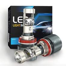 HYNBYZJ 一对 H4 H7 CANBUS 汽车 LED 大灯 H11 9005 HB3 9006 HB4 LED 投影透镜灯泡 6000K 白色 180000LM 12V 24V 汽车大灯