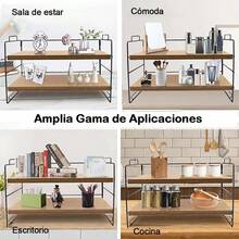 Desktop Bookshelfsimfort Organizador de Escritorio 3 Niveles Organizador Estantes de Escritorio Estante de Libros Organizador de Oficin Estantería para Cocina Oficina Baño Dormitorio Sala de Lectura - como en la foto - Ver 8