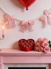 1/2 chiếc vòng hoa nơ đính ngọc trai giả, trang trí treo thanh lịch, vòng hoa đính cườm thủ công, thích hợp trang trí nhà cửa, đám cưới, ngày Valentine, tiệc tùng, ngày lễ, món quà ấm áp dành cho mẹ. - Nhiều màu - Xem 3