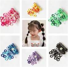 Dear Mia Little Liz | 100pc 2.5cm Donas Ligas Scrunchies Elásticas Sin Costura para Cabello Elásticas | Lazos de Pelo de Algodó | Accesorios para Cabello | Niña & Mujer (Naranjado & Amarillo, 100pz),36744410 - Marrón - Ver 6