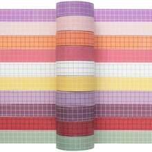 5 Rolls/3 Rolls/1 Roll Grid Pattern Paper Tape Set (White, Peach Pink And Dark Brown) - Writable And Easy To Tear Paper Tapes, Ideal For Scrapbooking, Crafting And Gift Wrapping Decoration. - Multicolor - View 7