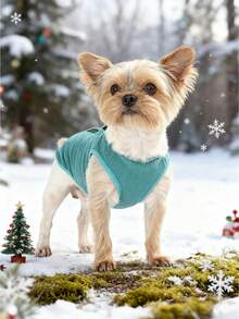 Vêtements chauds pour chien, ensemble en polaire d'hiver, gilet à boutons, convient aux petits chiens, bouledogues français, dachshunds - Prune - Voir 5