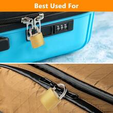 2pcs Key Padlock, Home Long Hasp Anti-Theft Lock, Storage Cabinet Lock, With Keys Solid Imitation Copper Lock, Gold, Compact, Copper-Plated Anti-Rust Craftsmanship, Secure Luggage, Backpacks, Gym Lockers