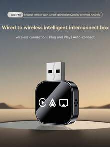 2026 Upgraded 3-In-1 Wireless CarPlay Mirroring Adapter, Compatible With IPhone/Apple/Android Phones To Connect Car Screen, Auto Connection, Dual-Band 2.4/5GHz WiFi And Bluetooth 5.0, Wired To Wireless